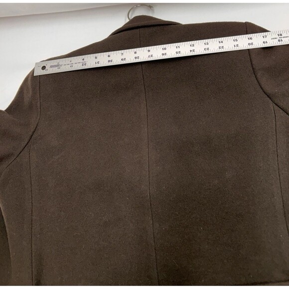 Donnybrook Coat Women's Petite 6P VTG 100% Wool Trench Coat Russia Pocket Button - Picture 7 of 9